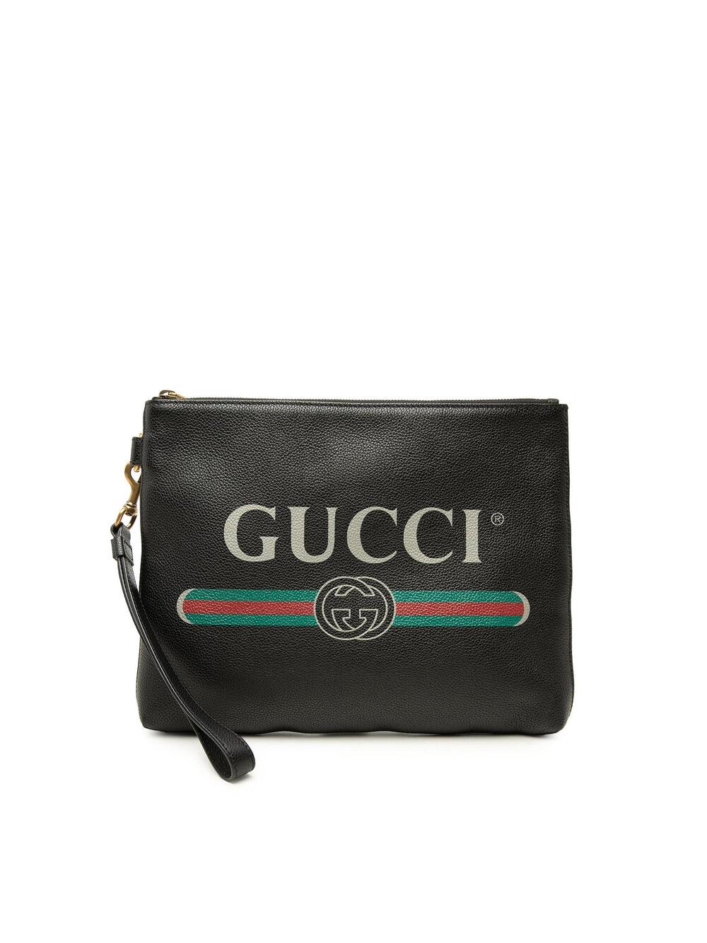 Gucci Calfskin Logo Clutch Pre-Loved #362520G46B
